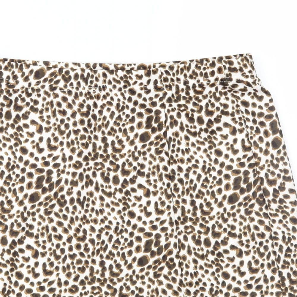 SheIn Womens Brown Animal Print  A-Line Skirt Size M
