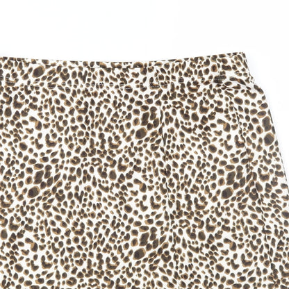 SheIn Womens Brown Animal Print  A-Line Skirt Size M