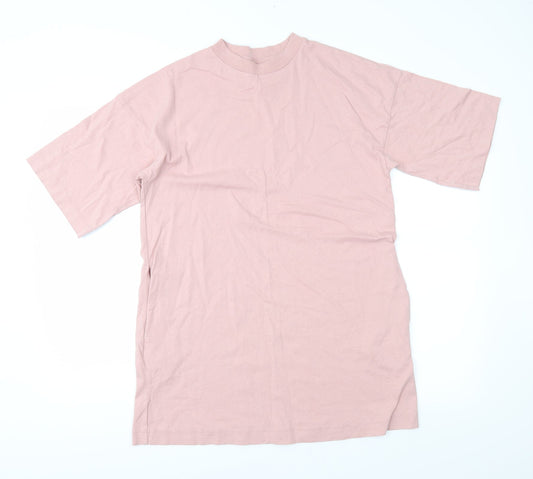 Topshop Womens Pink  Jersey T-Shirt Dress  Size XS