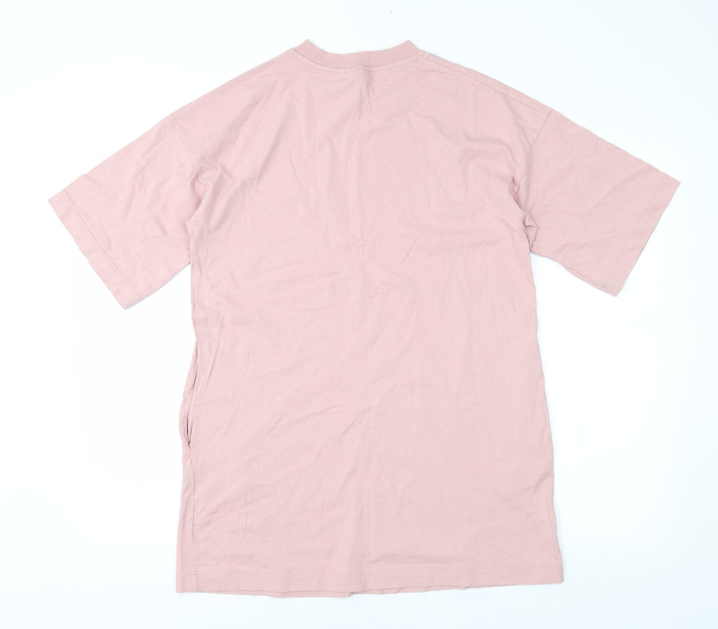 Topshop Womens Pink  Jersey T-Shirt Dress  Size XS