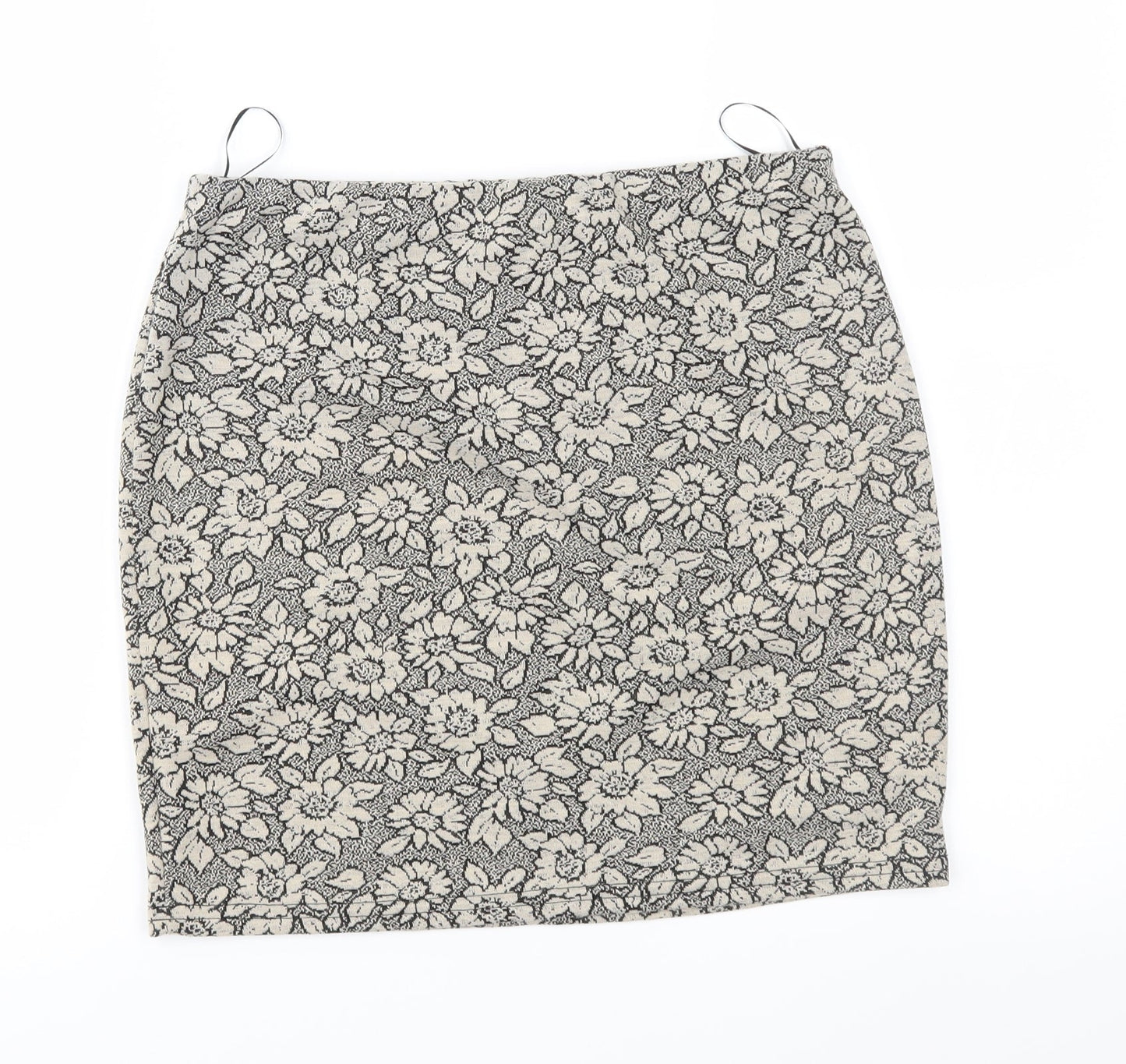 New Look Womens Brown Floral  Straight & Pencil Skirt Size 12