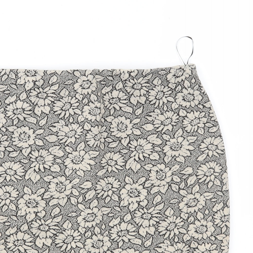 New Look Womens Brown Floral  Straight & Pencil Skirt Size 12