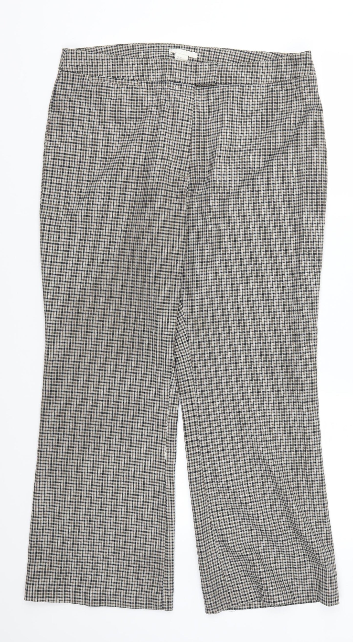 Womens UK Size 16 H&M Regular Fit  Brown Trousers
