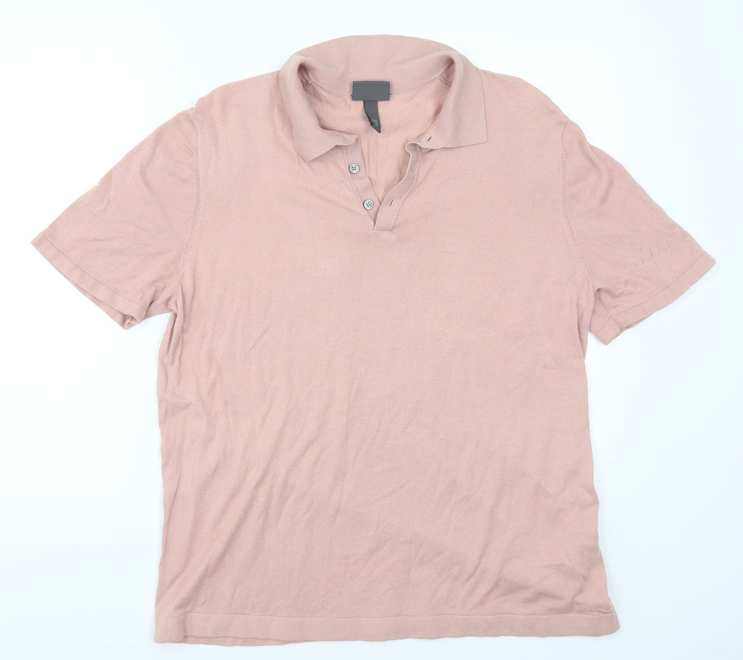 H&M Mens Pink    Polo Size XL