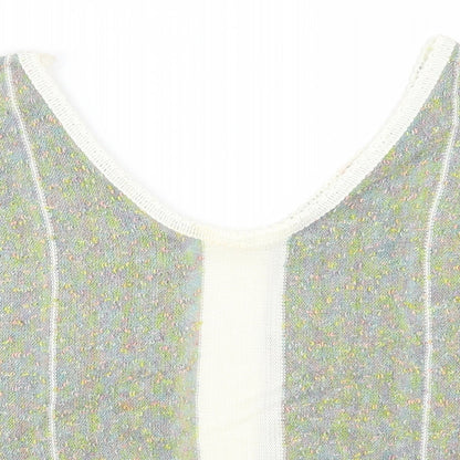 Preworn Womens Green Striped  Pullover Jumper Size 16