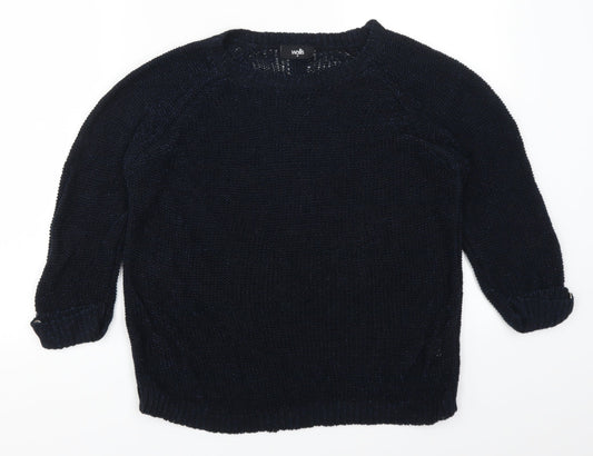 Wallis Womens Blue   Pullover Jumper Size M