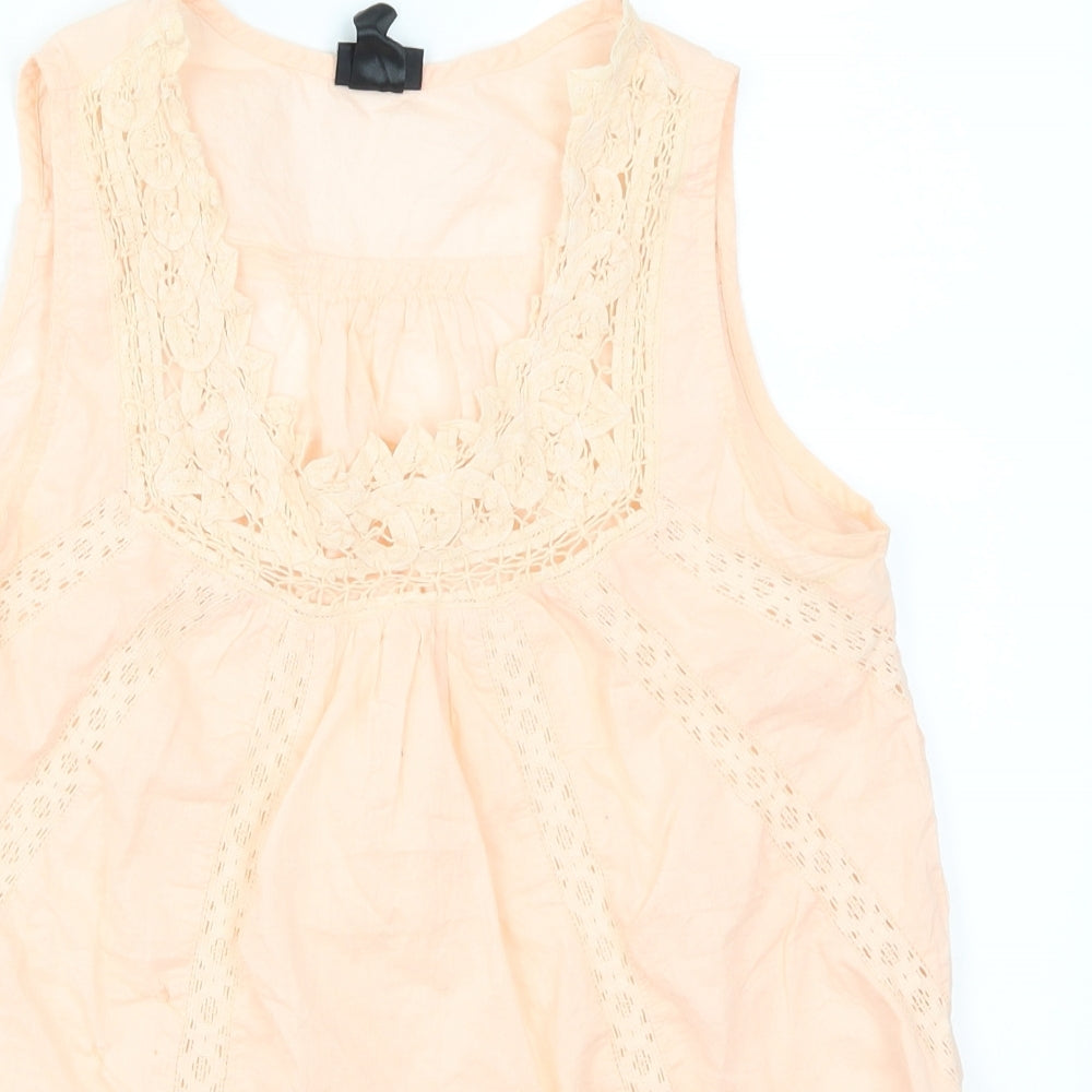 H&M Womens Pink   Basic Tank Size 8