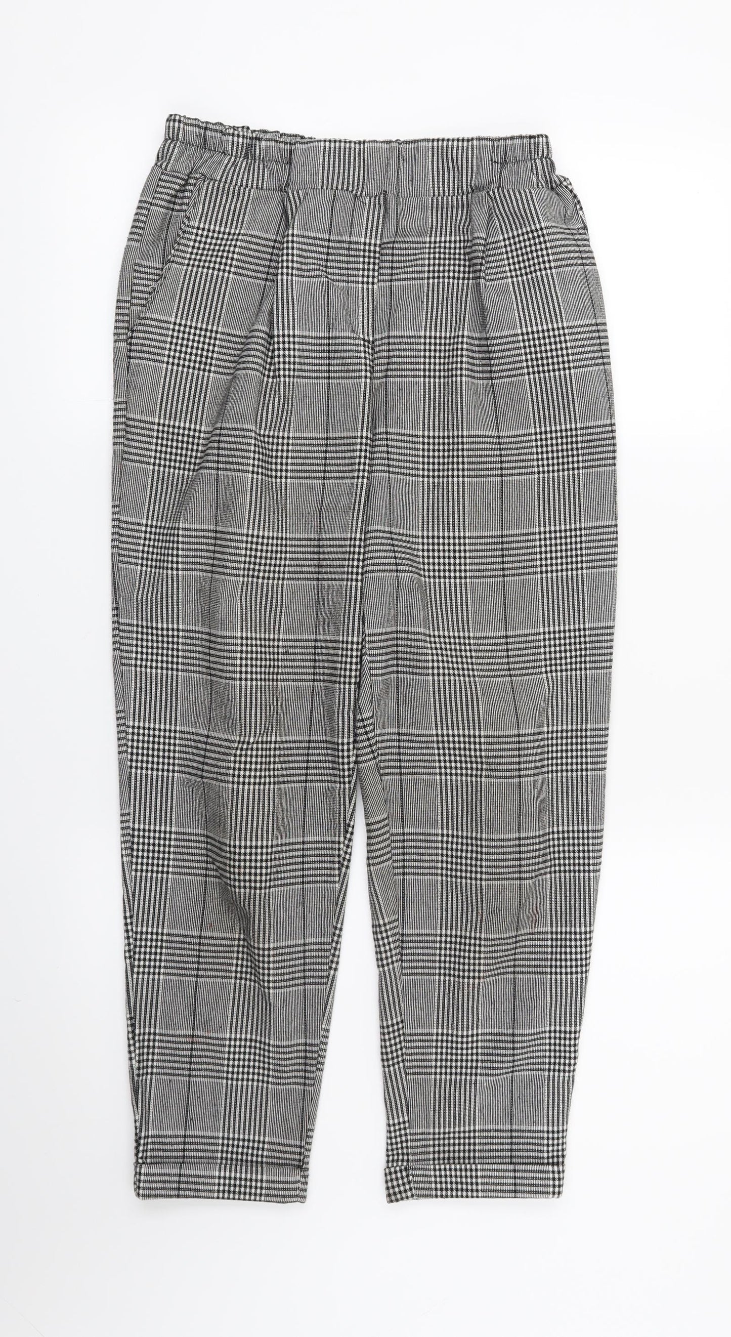 Womens UK Size 10 Boohoo Regular Fit  Black Trousers