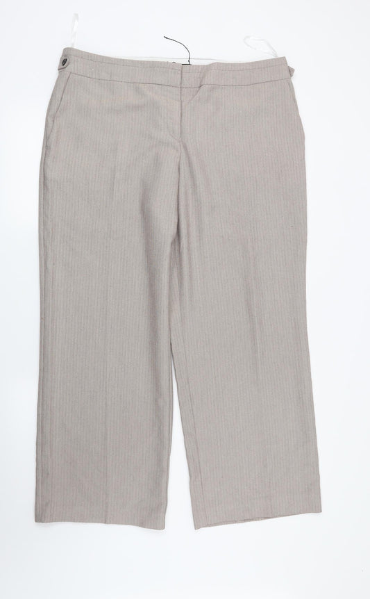 Womens UK Size 16 NEXT Regular Fit  Brown Trousers