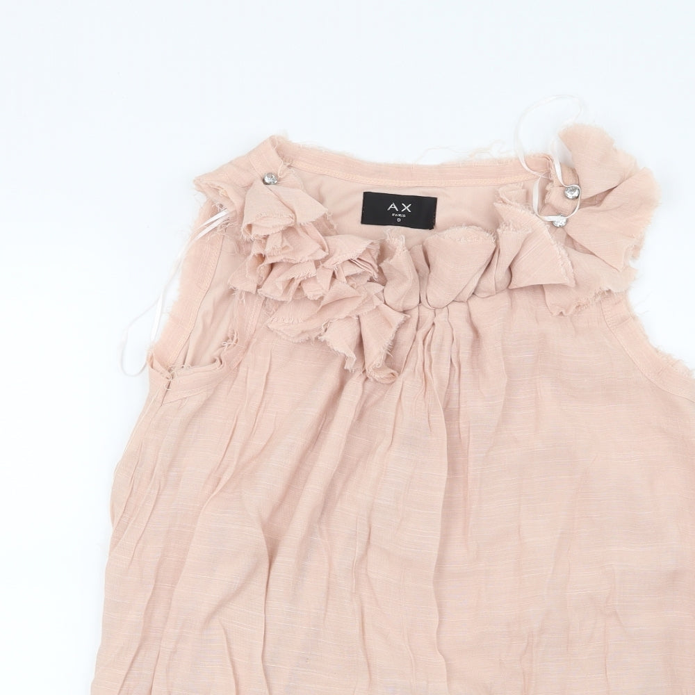 AX Paris Womens Pink   Basic Blouse Size 8
