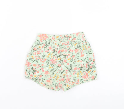 George Girls Green Floral  Bermuda Shorts Size 2 Years