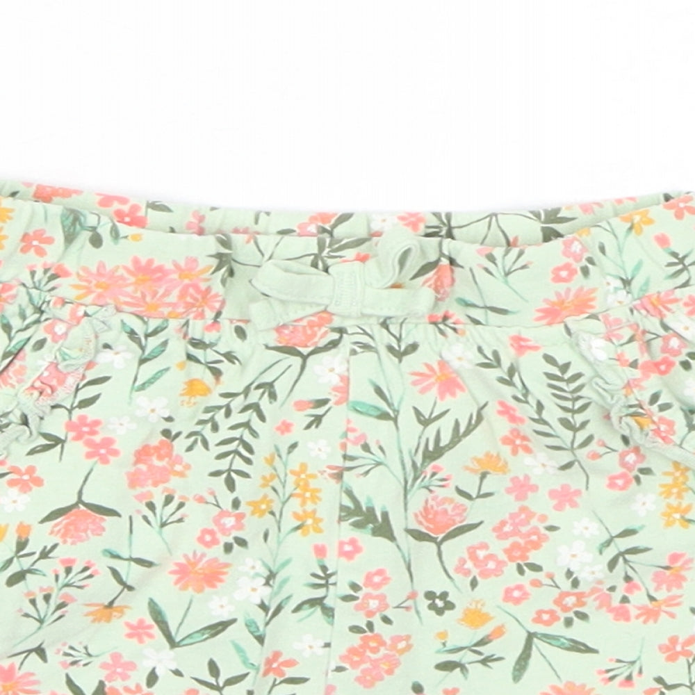 George Girls Green Floral  Bermuda Shorts Size 2 Years