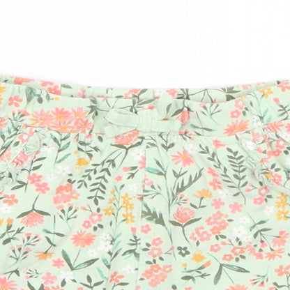 George Girls Green Floral  Bermuda Shorts Size 2 Years