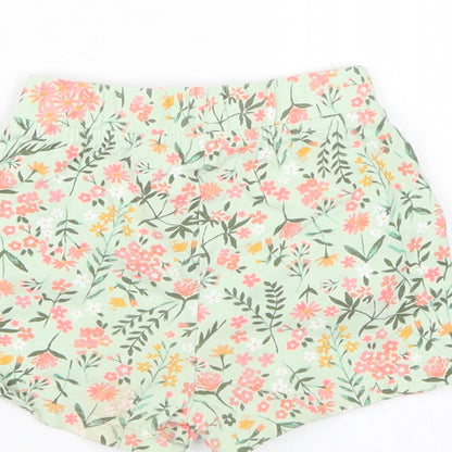 George Girls Green Floral  Bermuda Shorts Size 2 Years