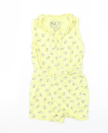 Young Dimension Girls Yellow   Playsuit One-Piece Size 2 Years