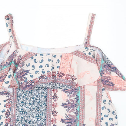 Womens UK Size 8 George Pink Basic Blouse