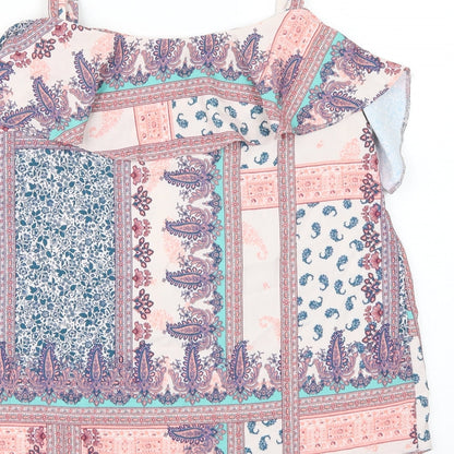 Womens UK Size 8 George Pink Basic Blouse