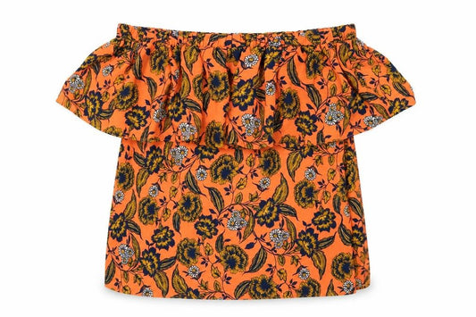 Womens UK Size 8 Peacocks Orange Basic Blouse