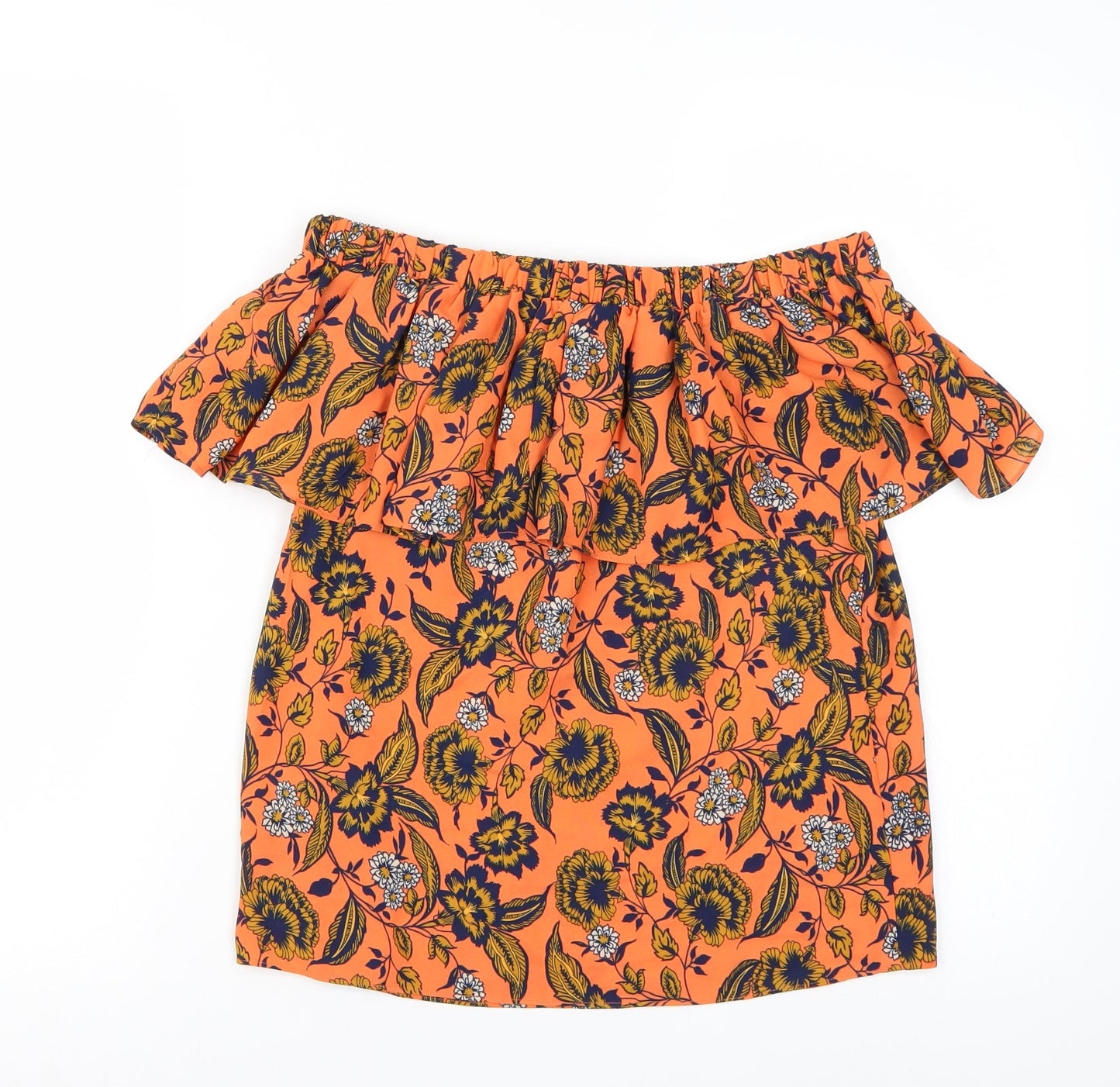 Womens UK Size 8 Peacocks Orange Basic Blouse