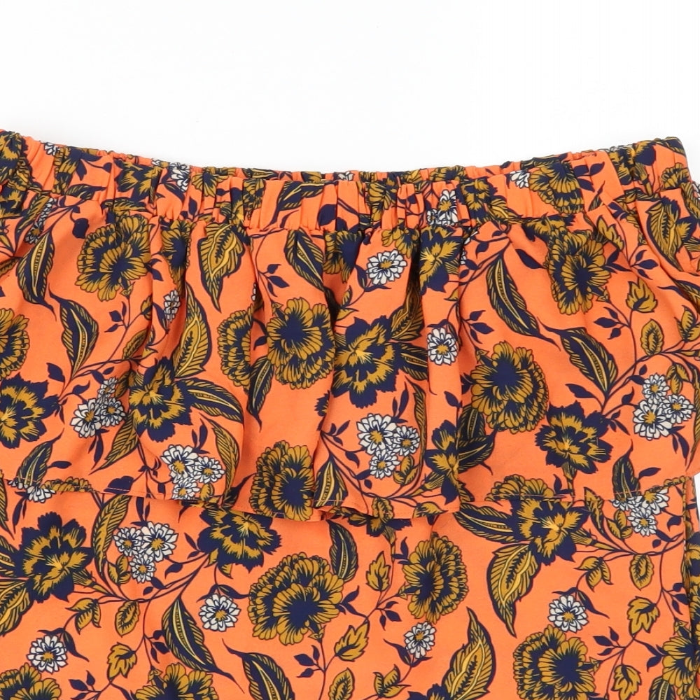 Womens UK Size 8 Peacocks Orange Basic Blouse