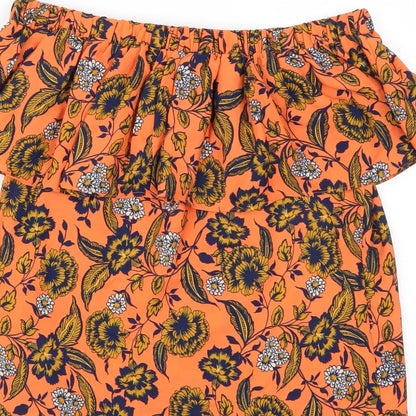 Womens UK Size 8 Peacocks Orange Basic Blouse