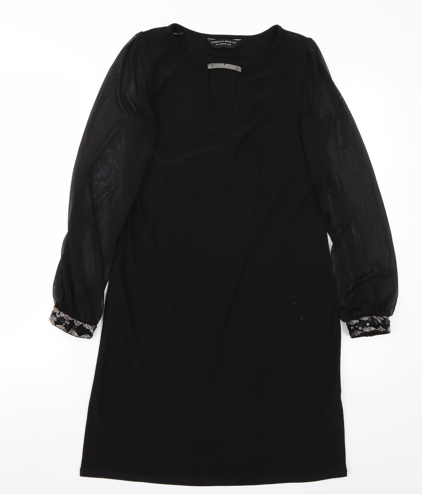 Dorothy Perkins Womens Black   A-Line  Size 8