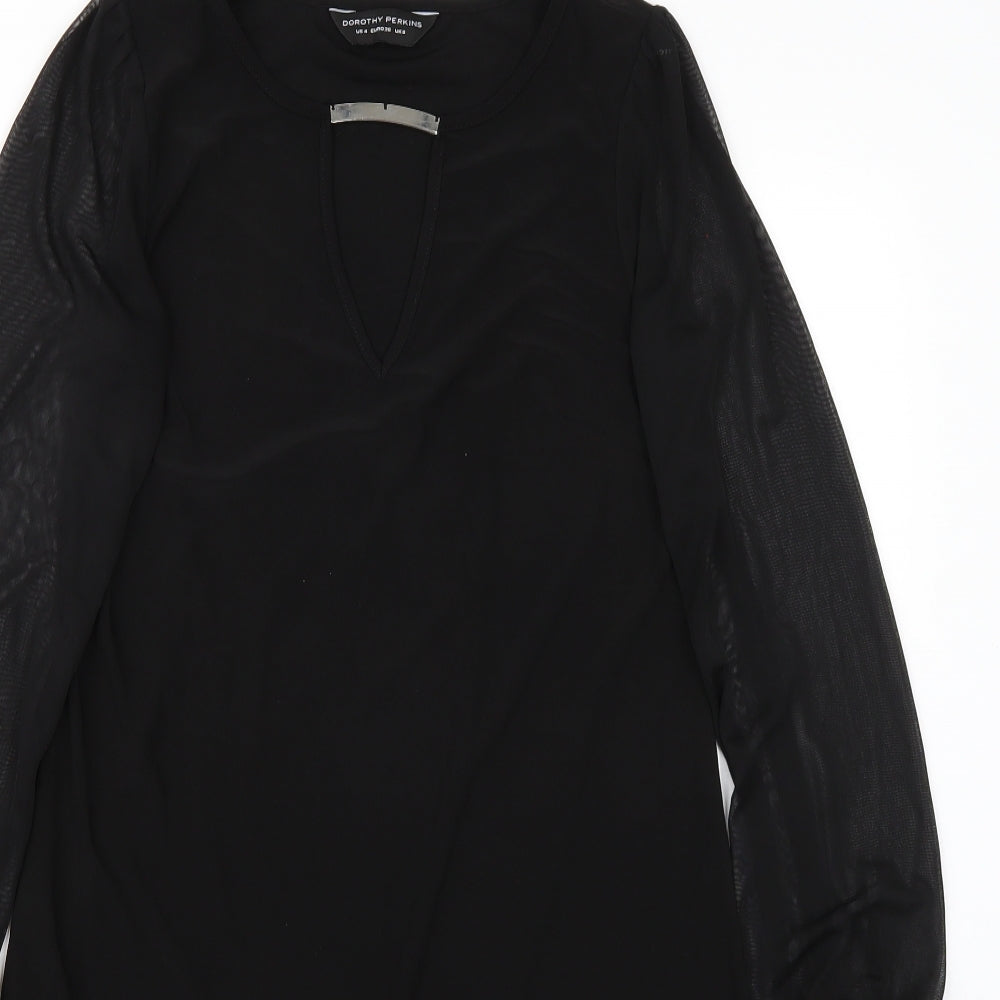 Dorothy Perkins Womens Black   A-Line  Size 8