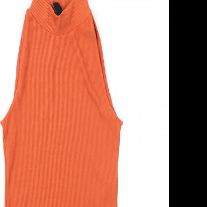 Newlook Womens Orange   Bodysuit One-Piece Size 6