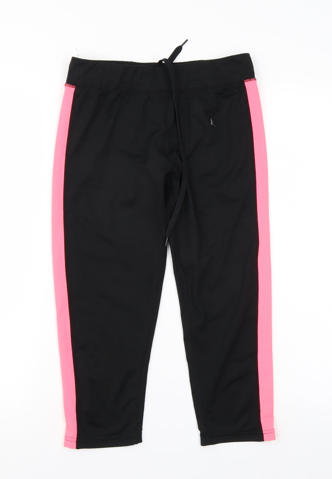 Womens UK Size 10 Workout Regular Fit Sweatpants Black Trousers