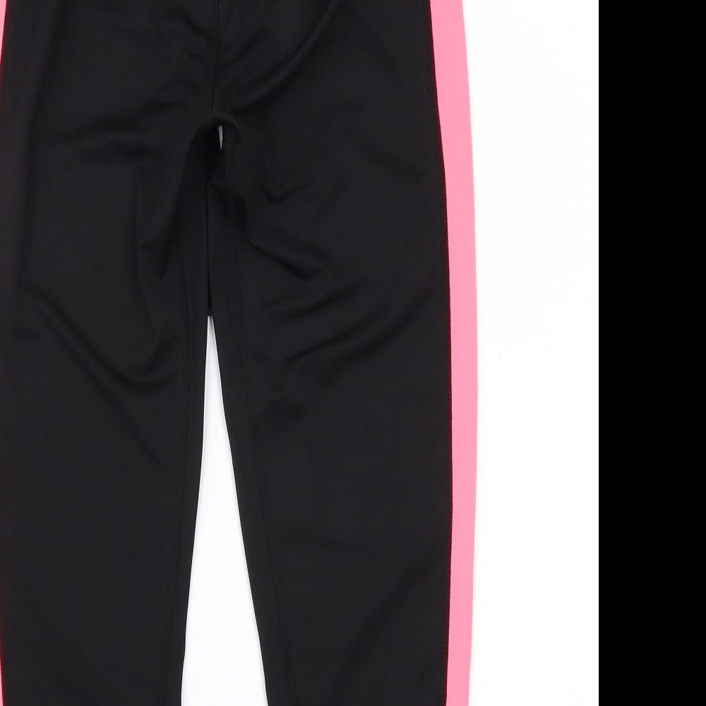 Womens UK Size 10 Workout Regular Fit Sweatpants Black Trousers