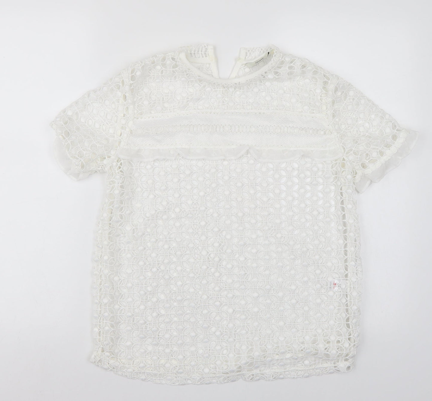 Womens UK Size 8 George White Basic T-Shirt