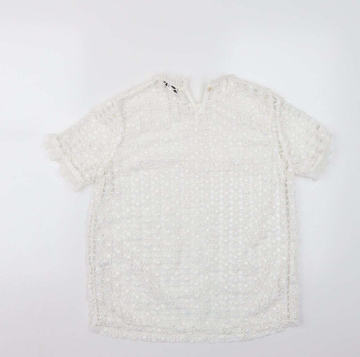 Womens UK Size 8 George White Basic T-Shirt