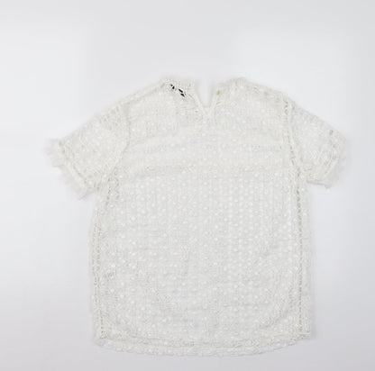 Womens UK Size 8 George White Basic T-Shirt