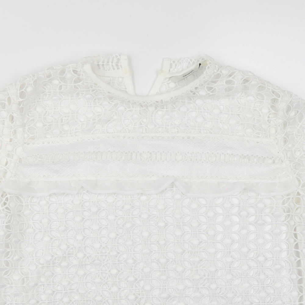 Womens UK Size 8 George White Basic T-Shirt