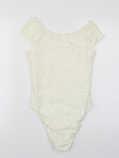 Riverisland Womens Ivory   Bodysuit One-Piece Size 6