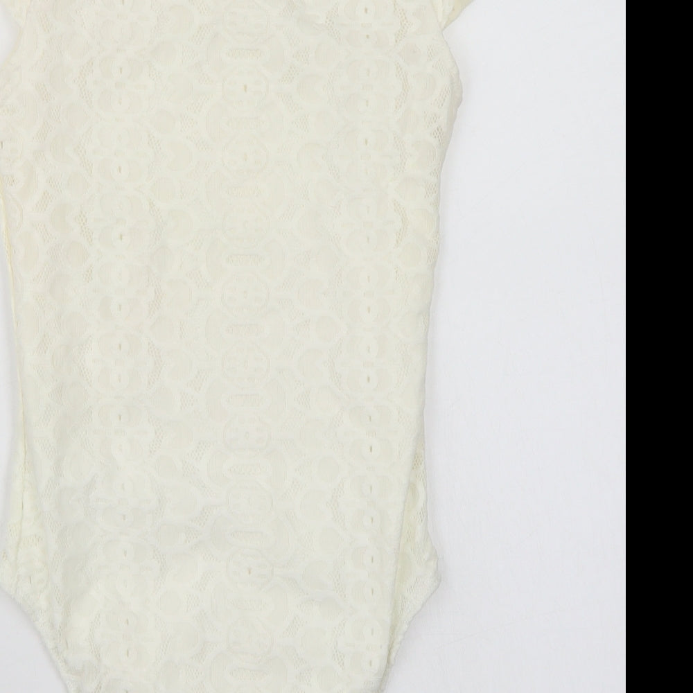 Riverisland Womens Ivory   Bodysuit One-Piece Size 6