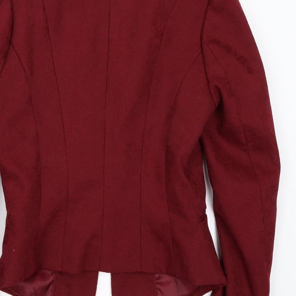 H&M Womens Red   Jacket Blazer Size 4