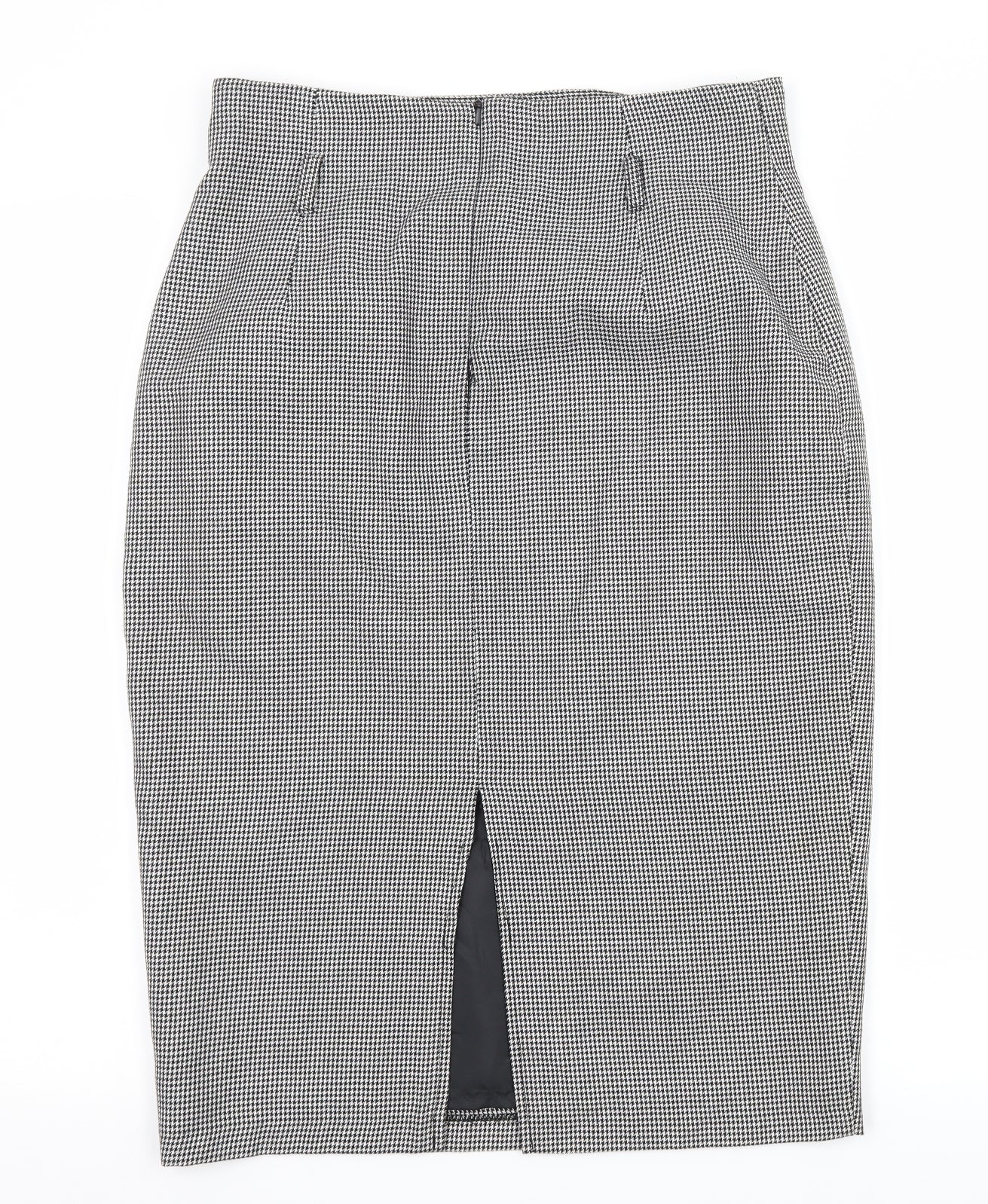 F&F Womens Black Houndstooth  Straight & Pencil Skirt Size 28 in