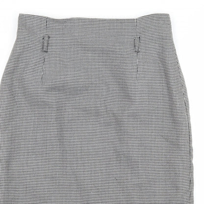F&F Womens Black Houndstooth  Straight & Pencil Skirt Size 28 in