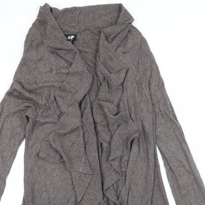 H&M Womens Grey  Knit Cardigan Jumper Size S