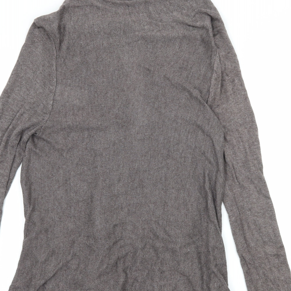 H&M Womens Grey  Knit Cardigan Jumper Size S