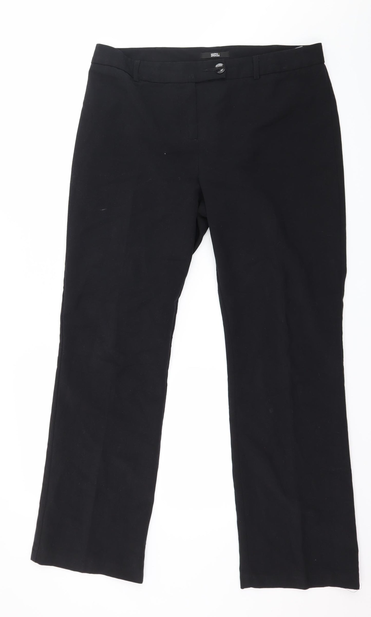 Womens UK Size 14 Marks and Spencer Regular Fit  Black Trousers