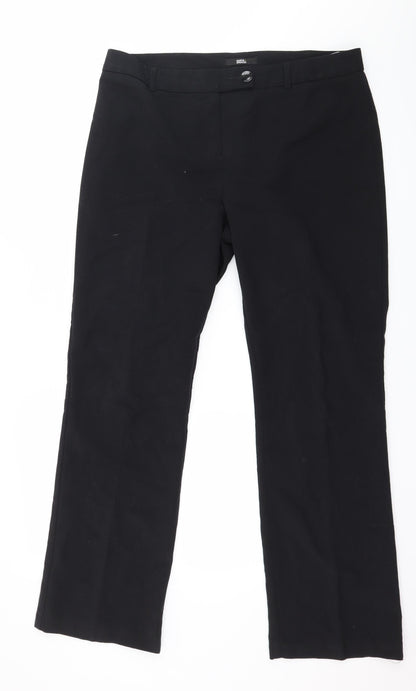 Womens UK Size 14 Marks and Spencer Regular Fit  Black Trousers