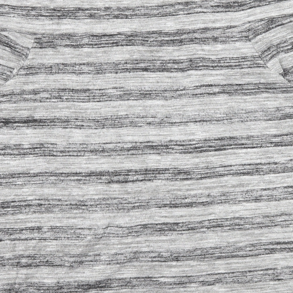 Papaya Womens Grey Striped Knit Pullover Jumper Size 14