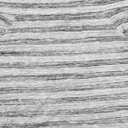 Papaya Womens Grey Striped Knit Pullover Jumper Size 14