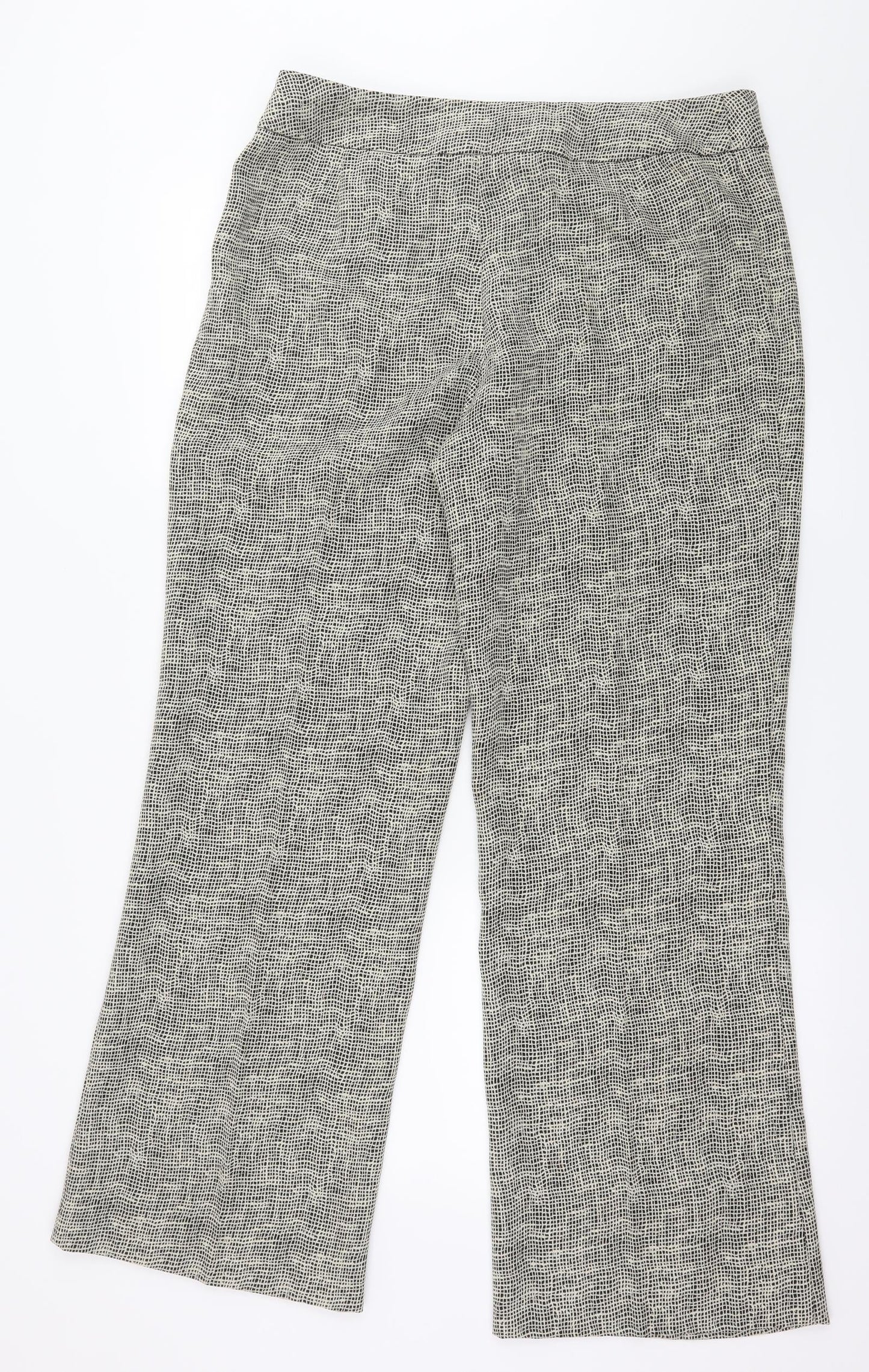 Satsuma Womens Beige Geometric  Trousers  Size 16 L30 in