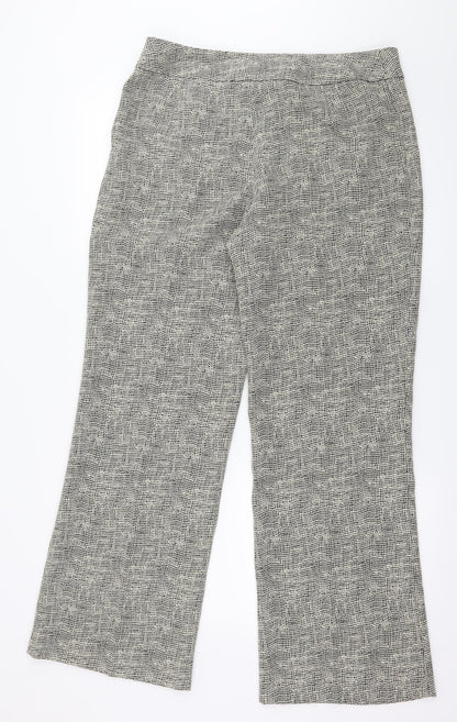 Satsuma Womens Beige Geometric  Trousers  Size 16 L30 in