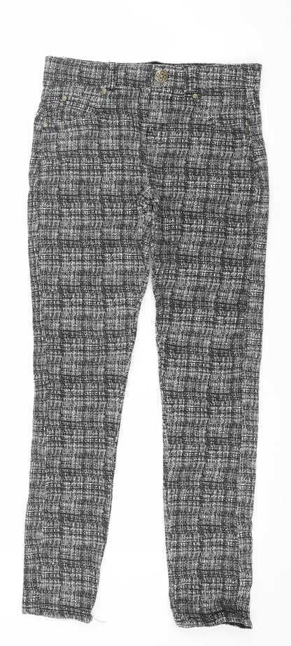 Golddigga Womens Black Geometric  Jegging Trousers Size 10 L27 in