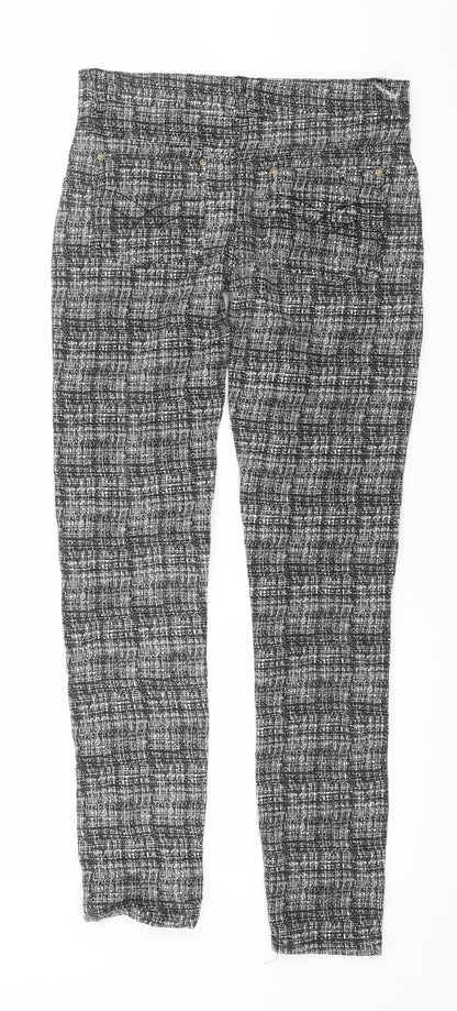 Golddigga Womens Black Geometric  Jegging Trousers Size 10 L27 in