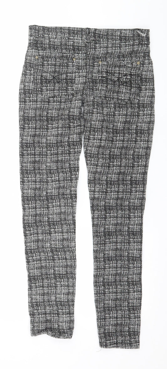 Golddigga Womens Black Geometric  Jegging Trousers Size 10 L27 in